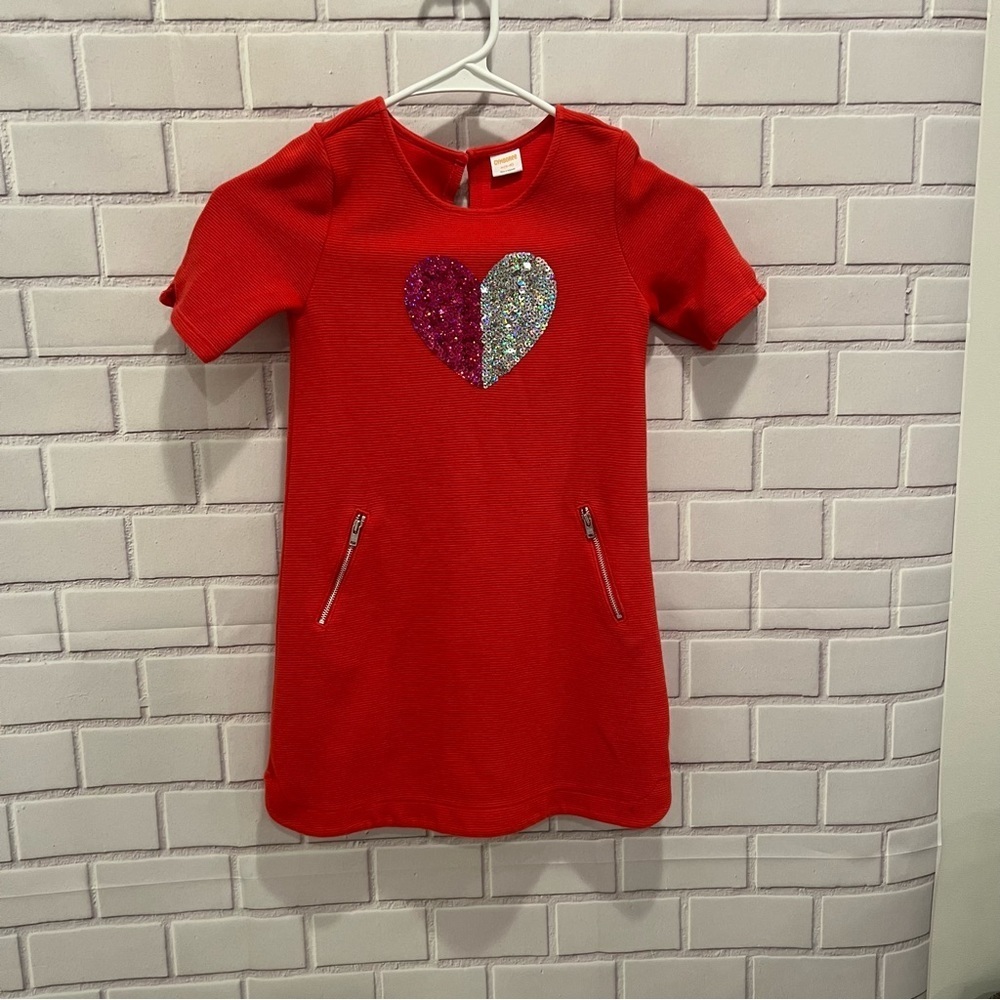 GYMBOREE girls red short sleeve casual dress /size S (4-6)